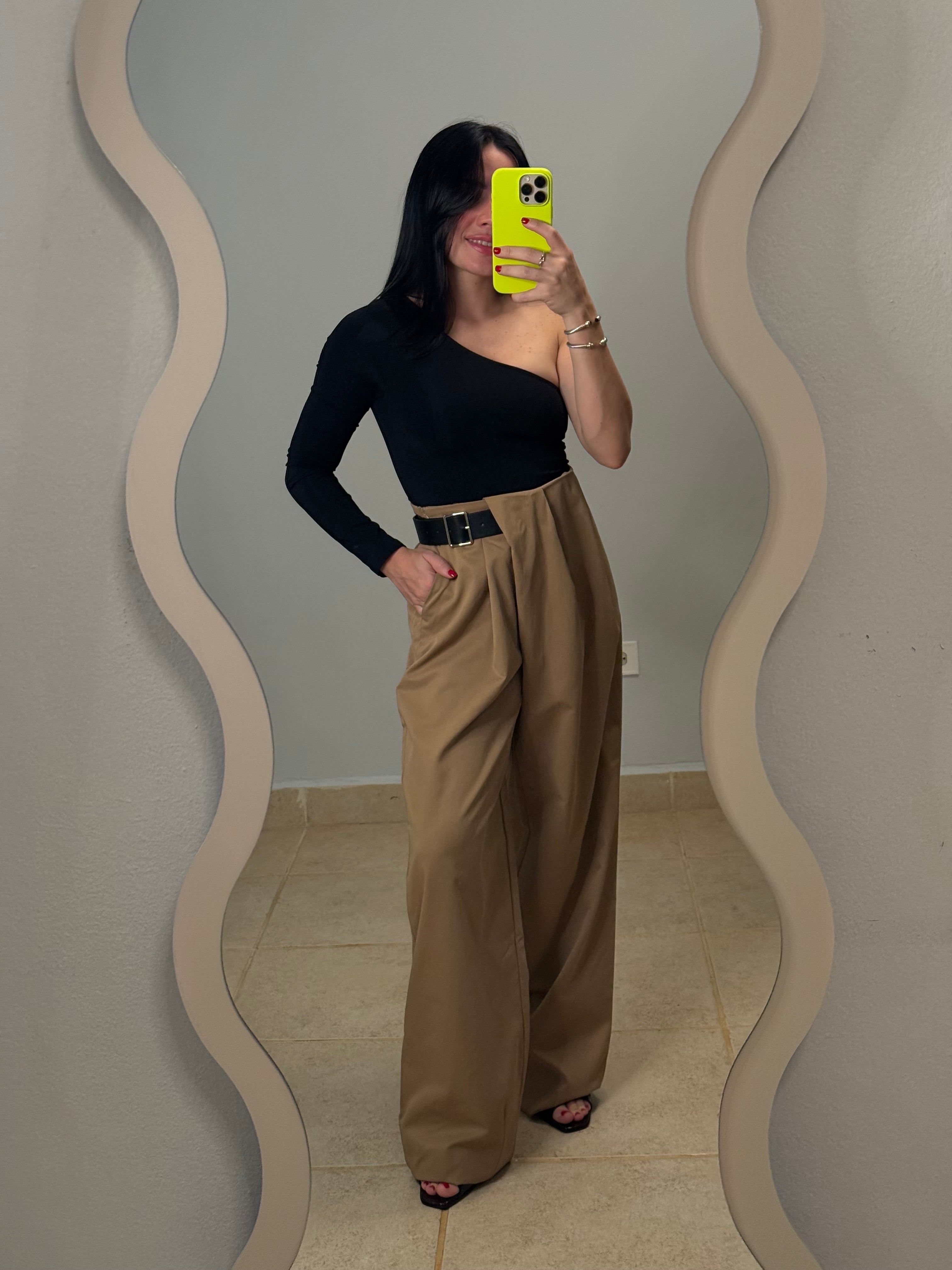 Khaki Woven Pants