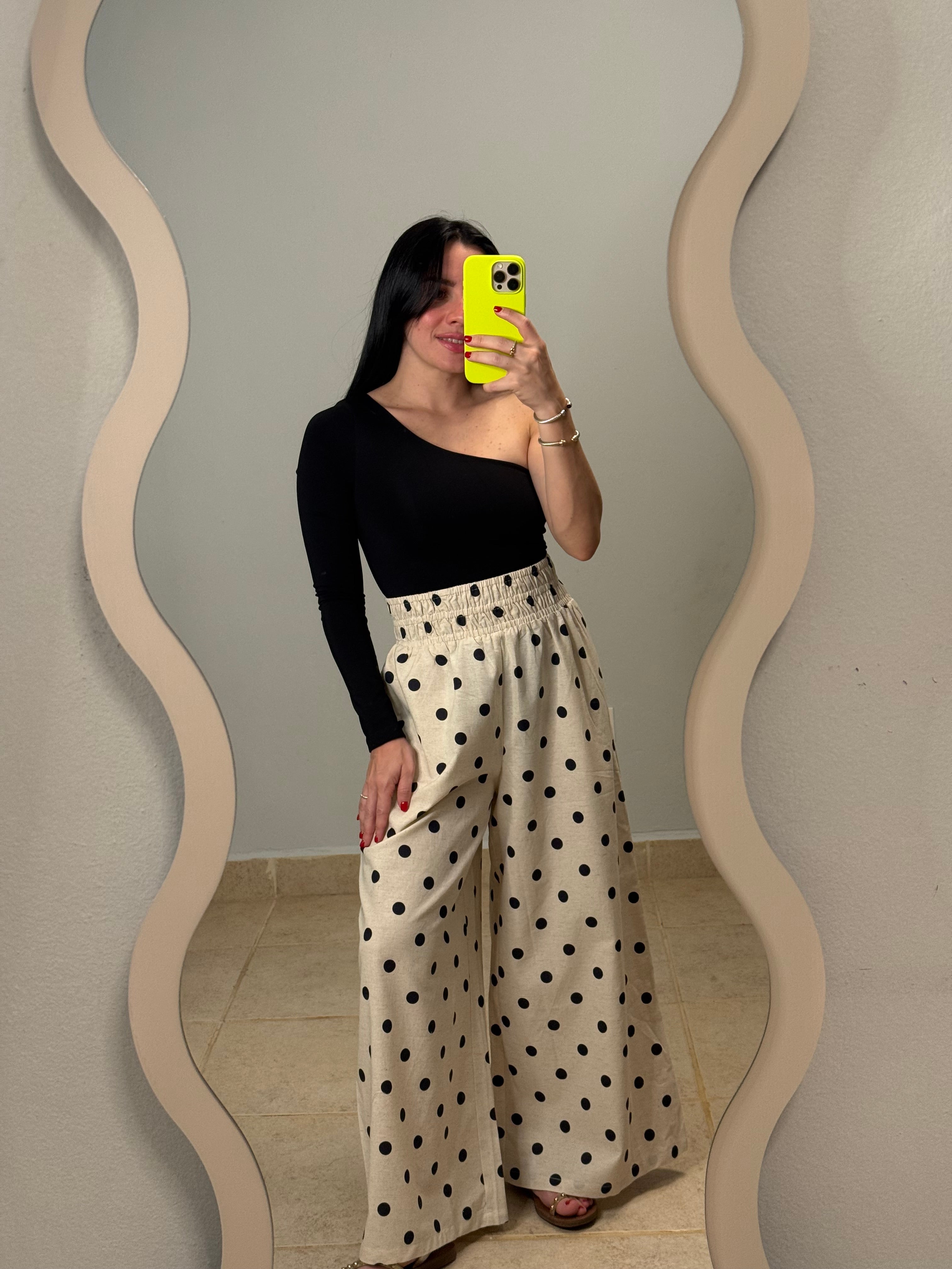 Linen Polka Dots Pants