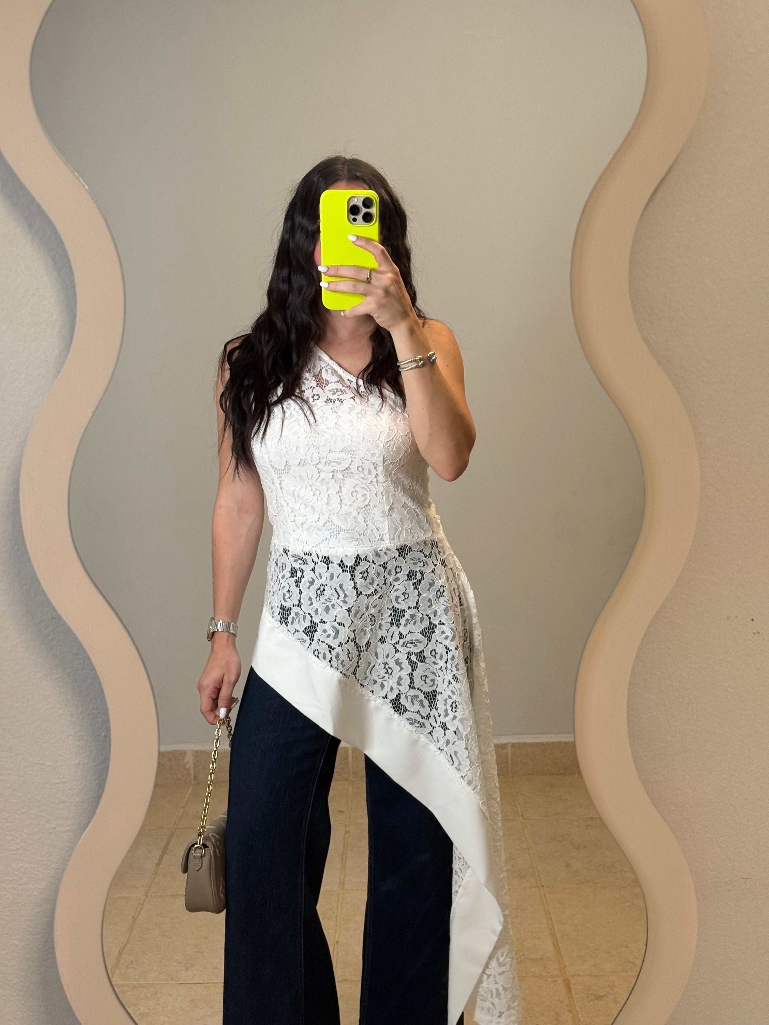 Lace Asymmetric Top