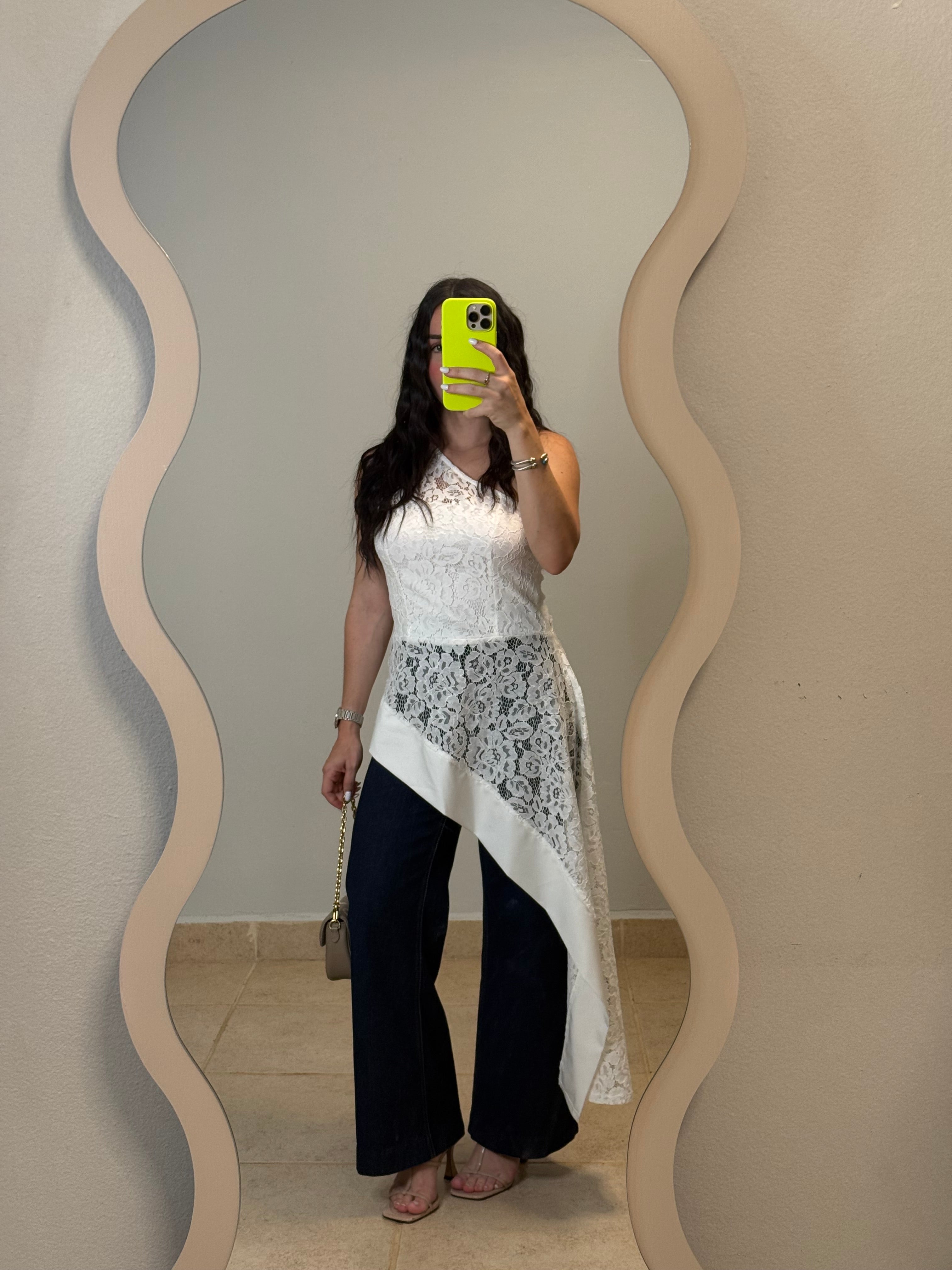 Lace Asymmetric Top
