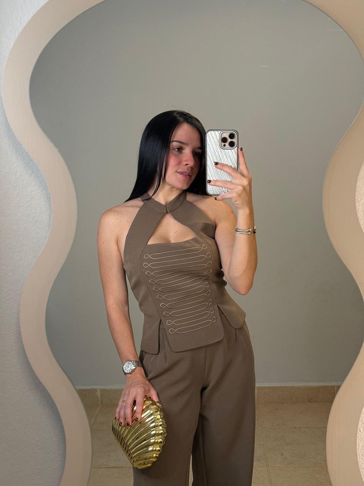 Ash Halter Top and Trousers Set