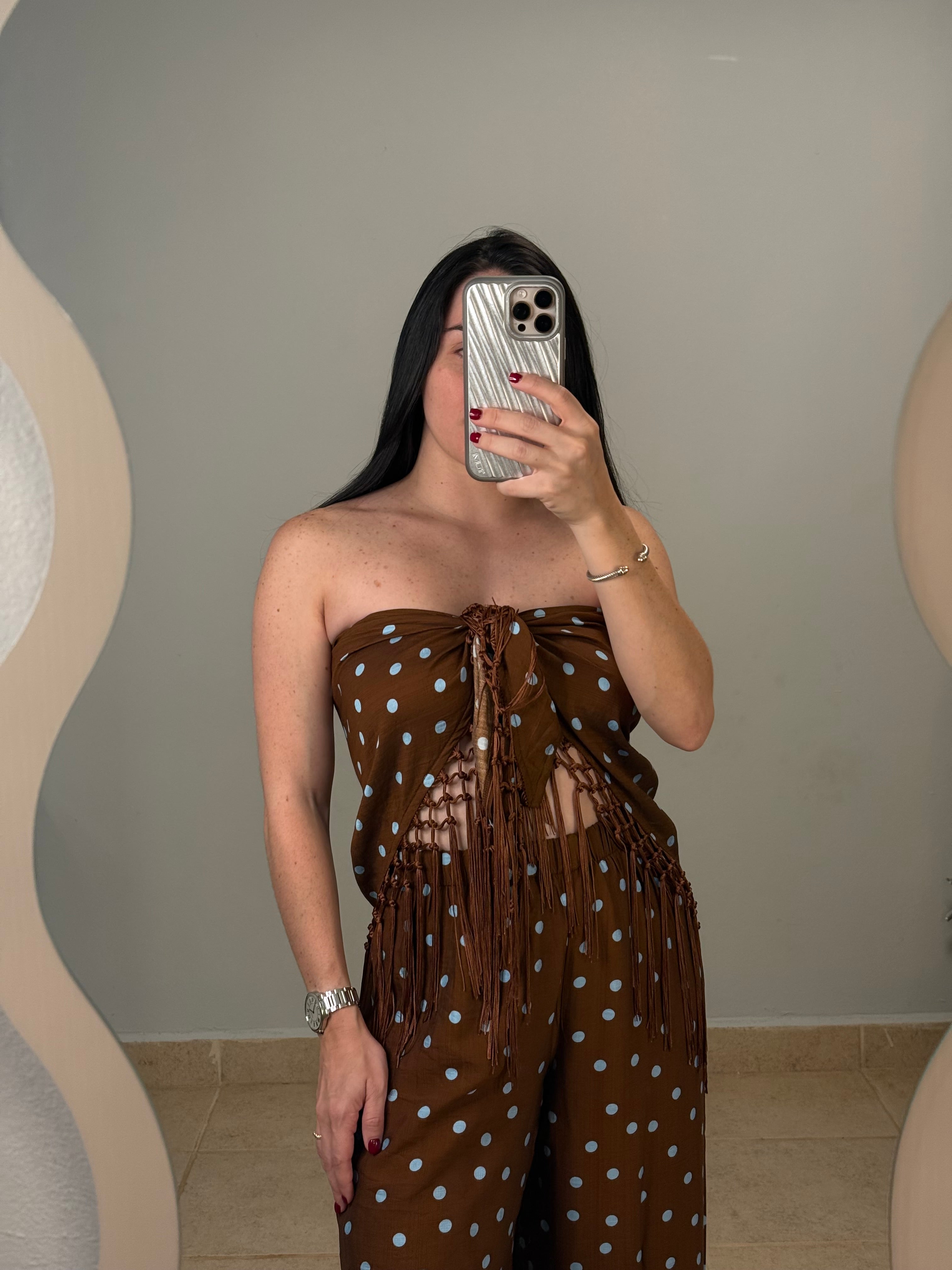 Brown Polka Dot Set