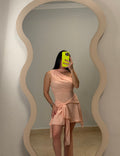Scarf Drape Mini Dress
