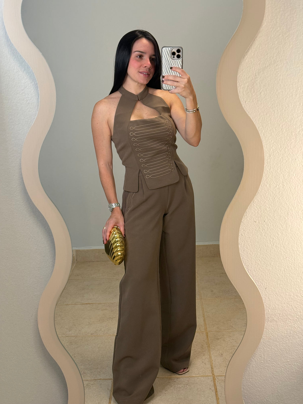 Ash Halter Top and Trousers Set