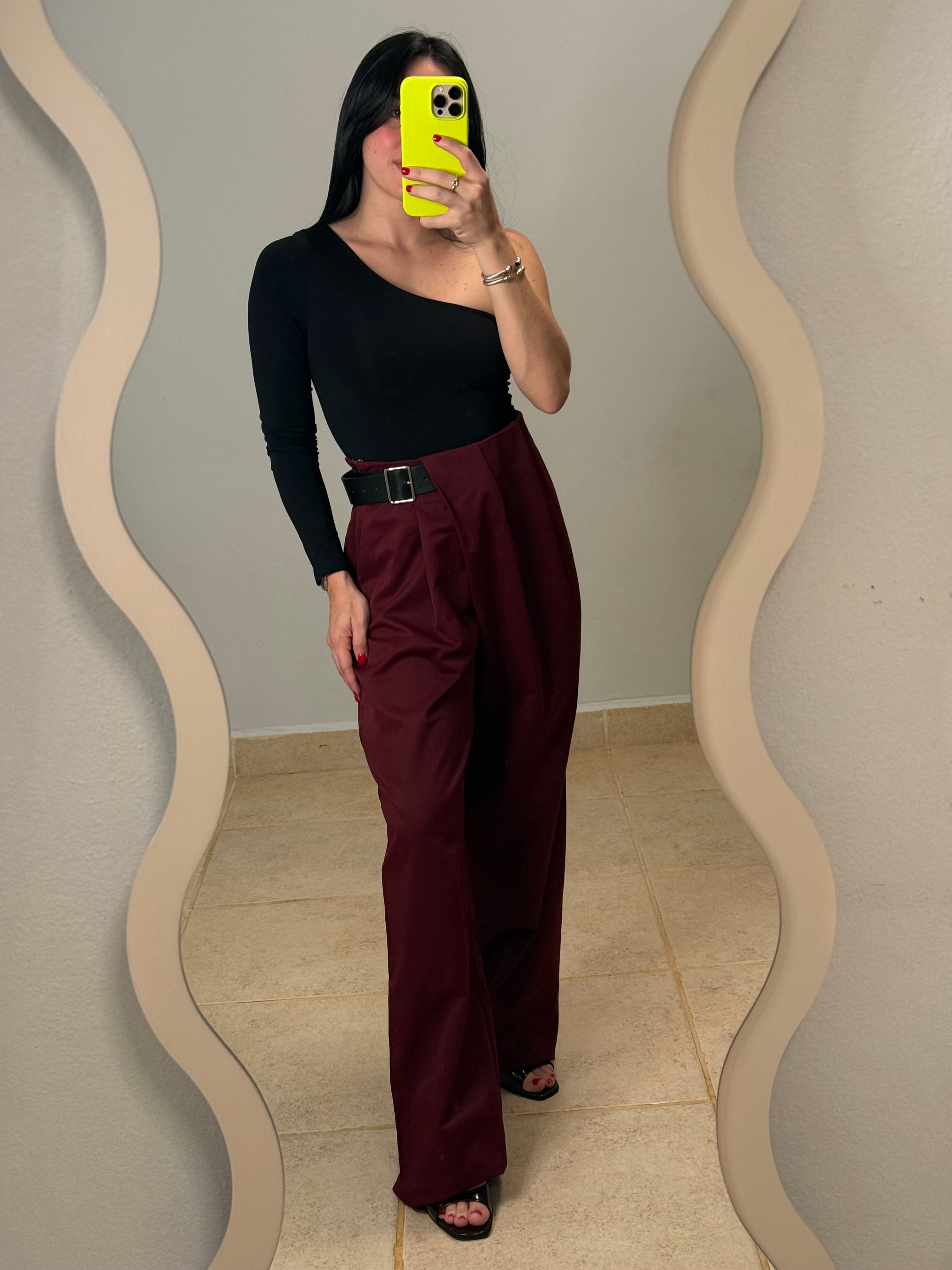 Burgundy Woven Pants