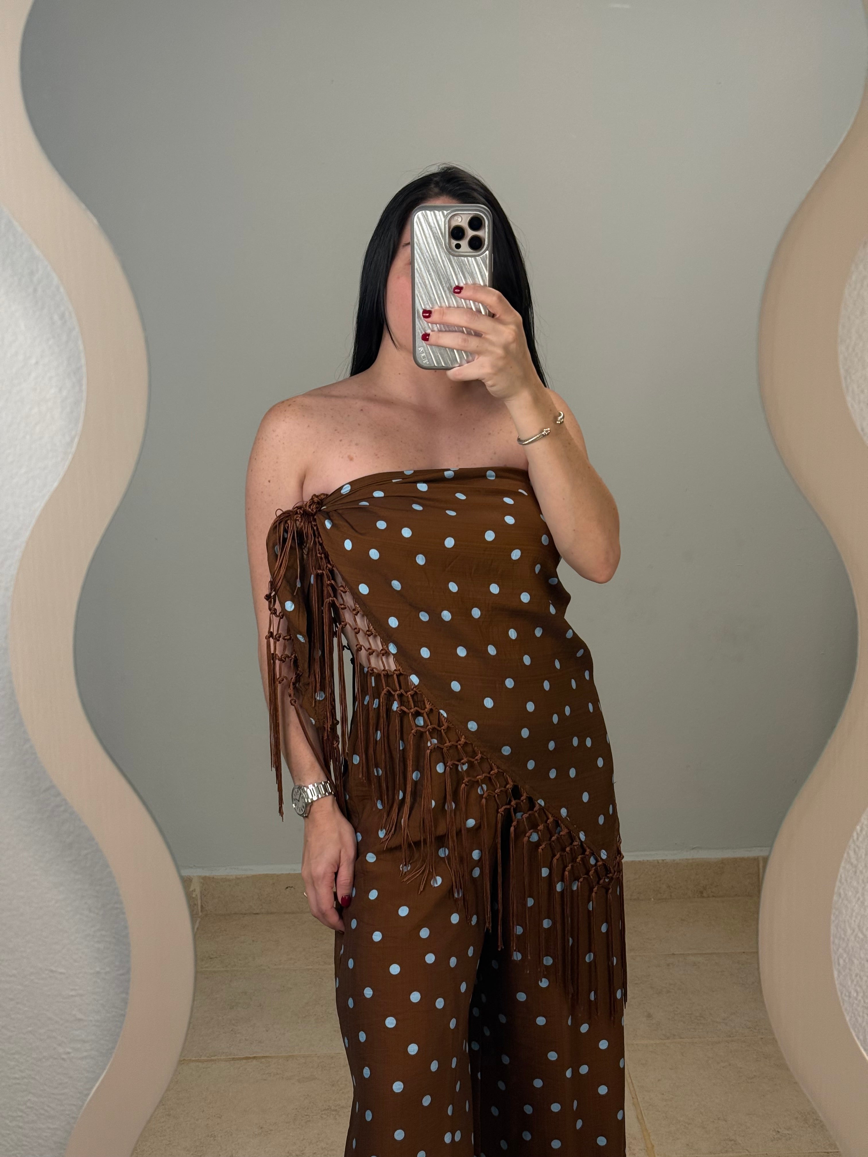 Brown Polka Dot Set