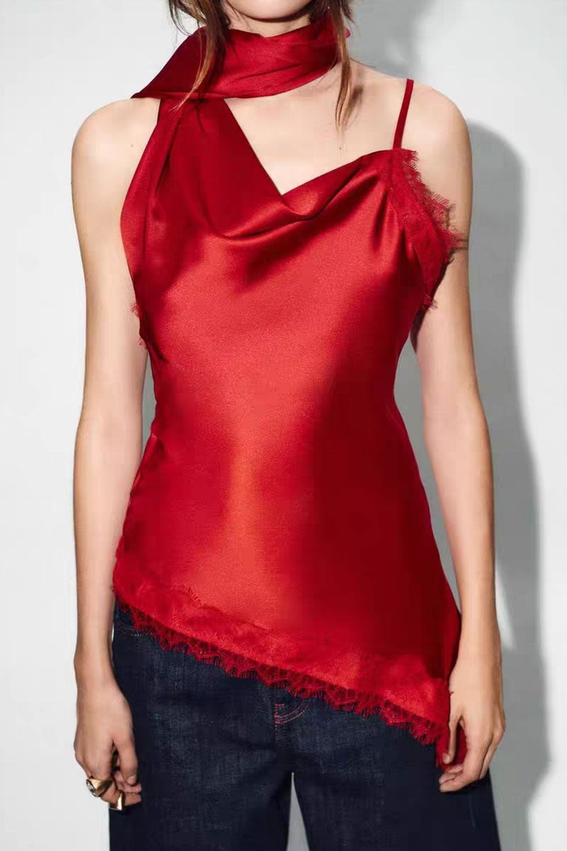 Valentina Satin Halter Top