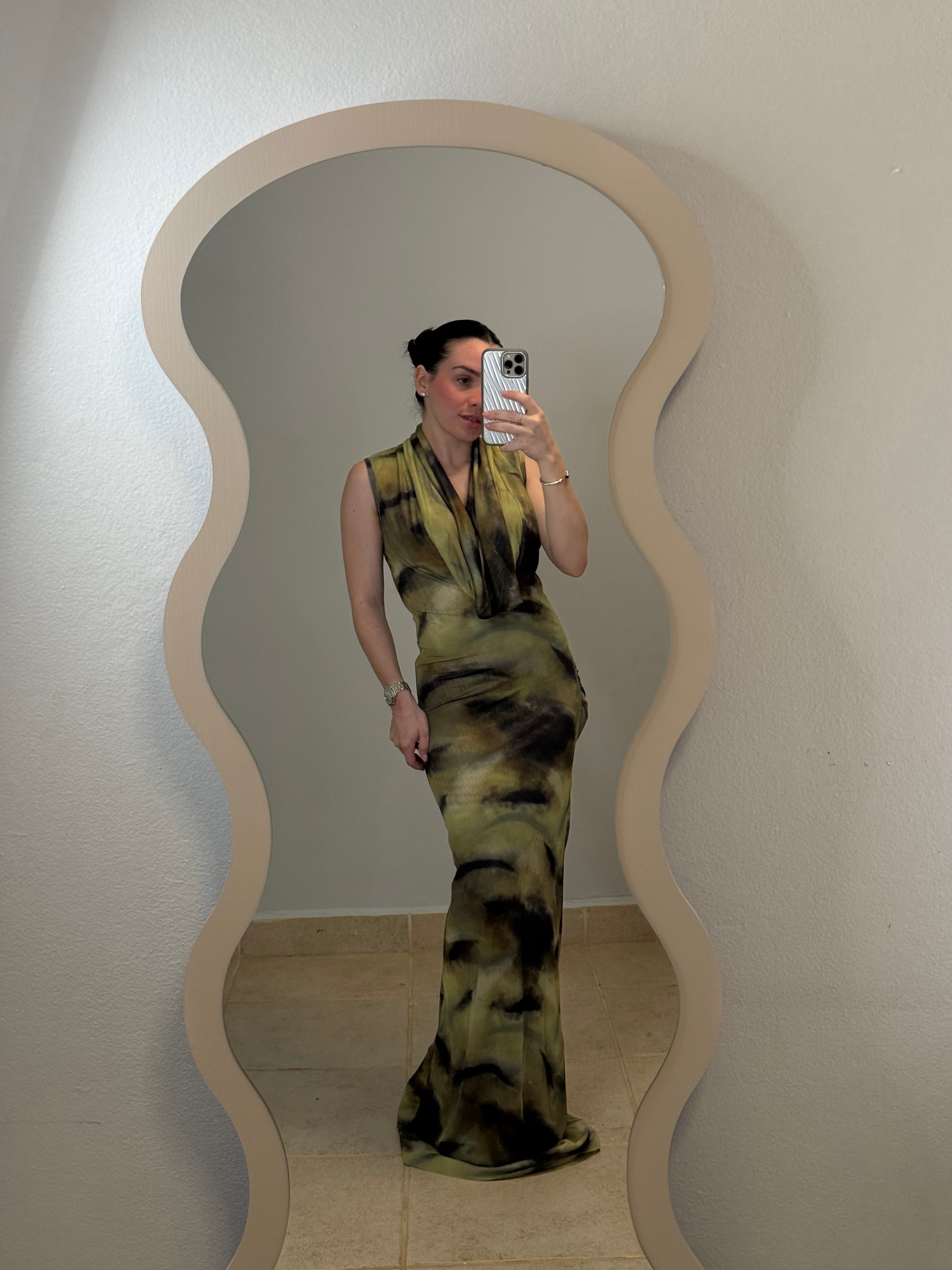 Moonlight Allure Cowl Dress