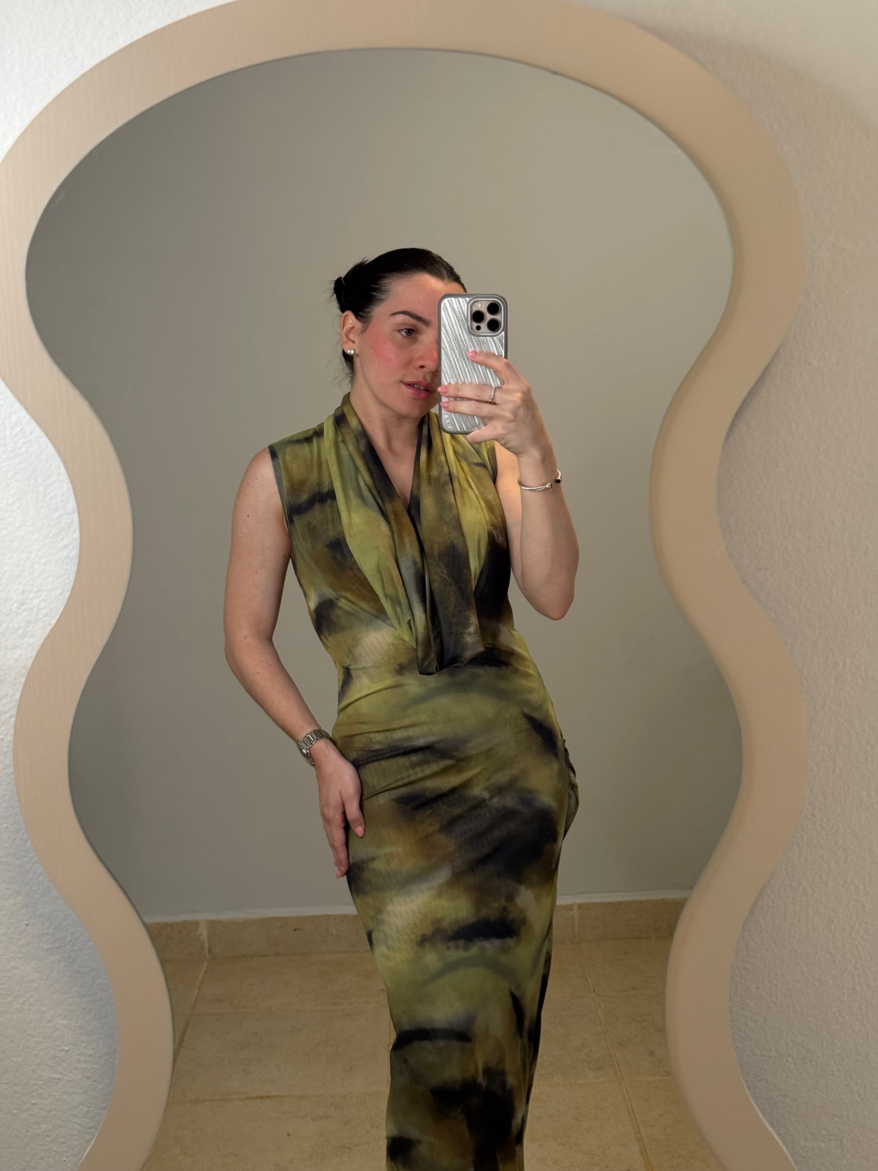 Moonlight Allure Cowl Dress