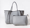 Stone Grey Tote Bag and Pouch
