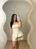 Strapless Peplum Set