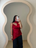 Valentina Satin Halter Top