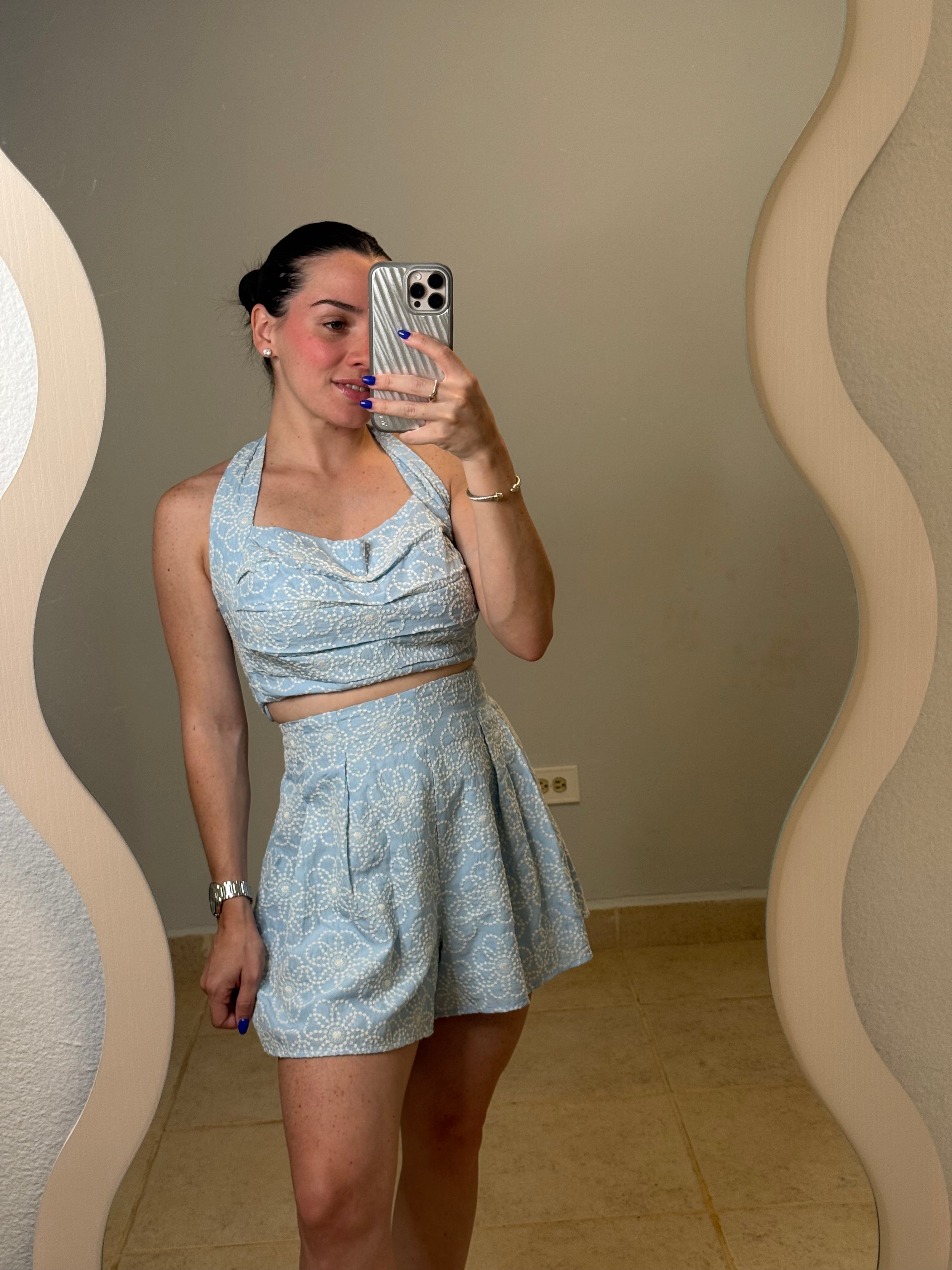Eyelet Floral Set