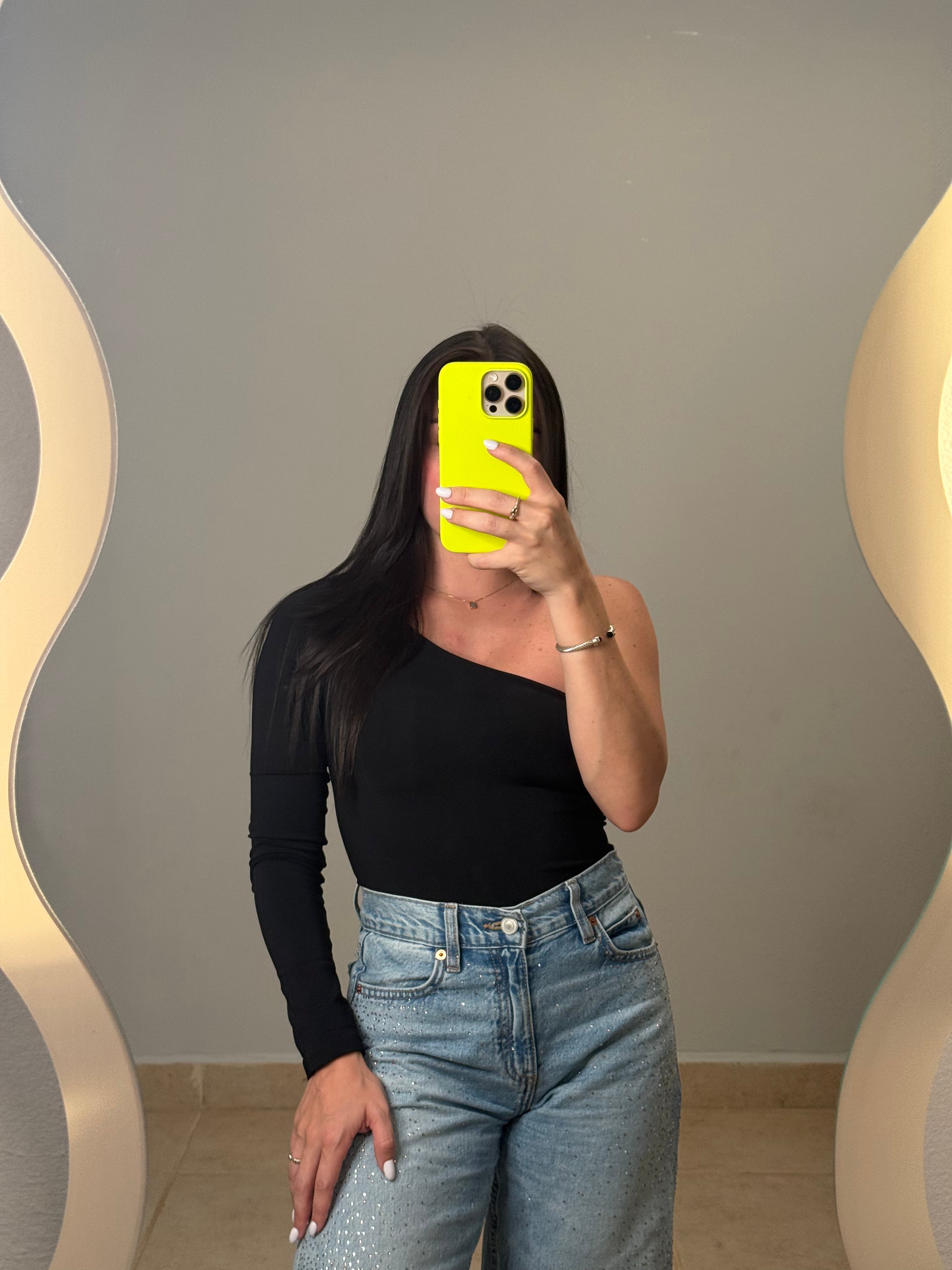 One Shoulder Basic Bodysuit