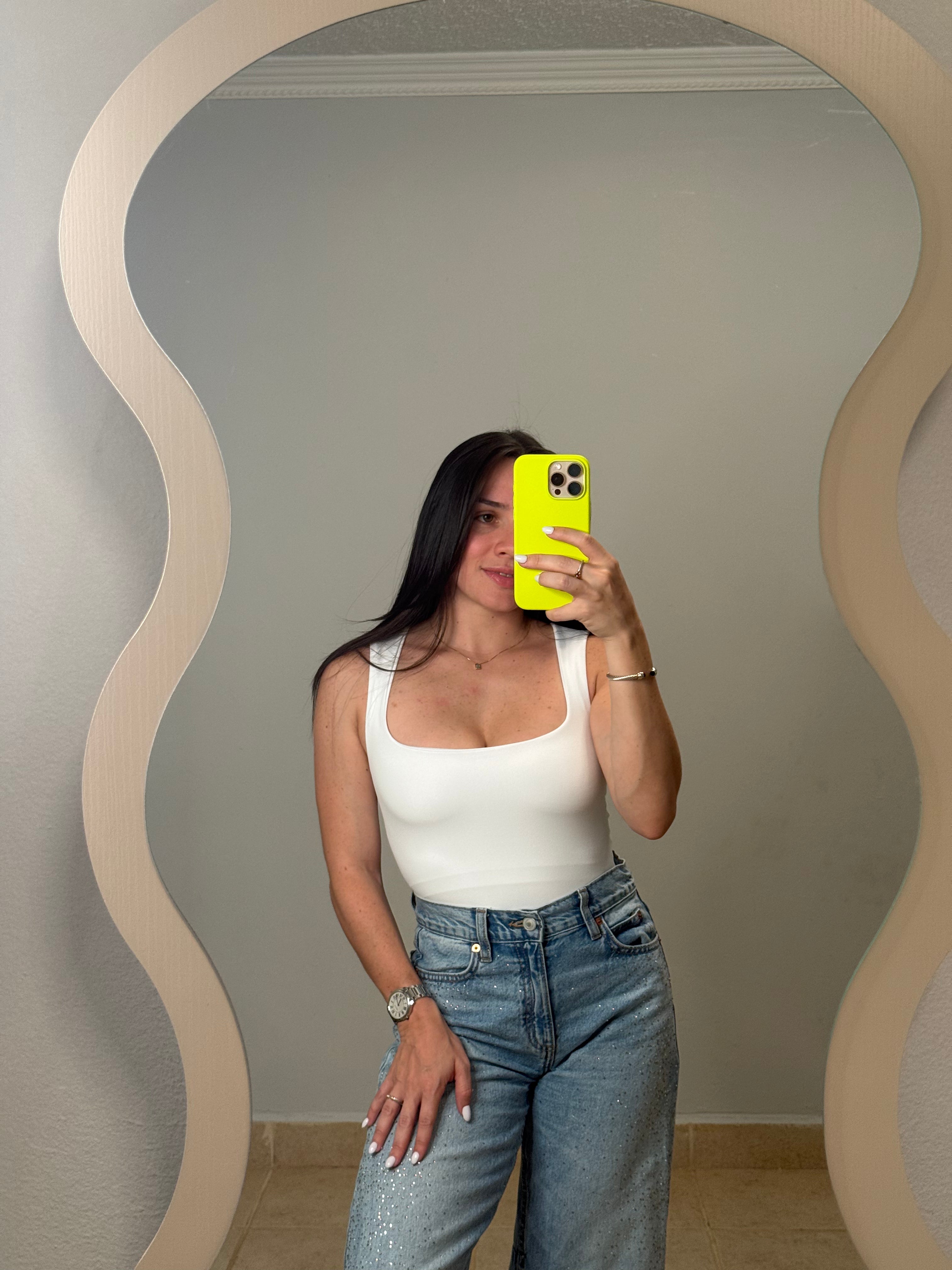 White Basic Bodysuit