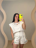 Embroidered T-Shirt and Shorts Set