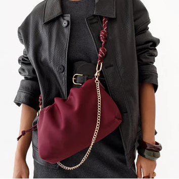Aura Clutch Bordeaux & Rope Strap