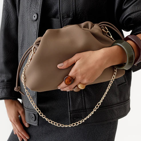 Aura Clutch Mocha & Rope Strap