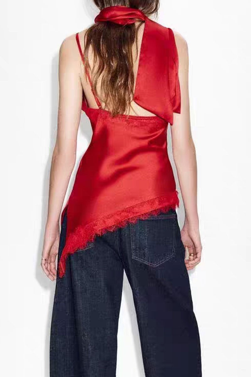 Valentina Satin Halter Top