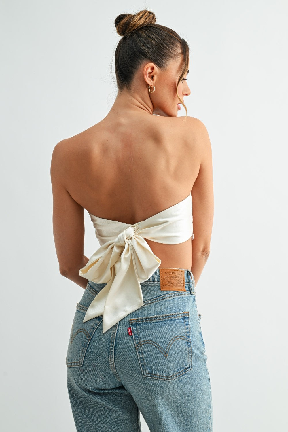 White Lace Scarf Top